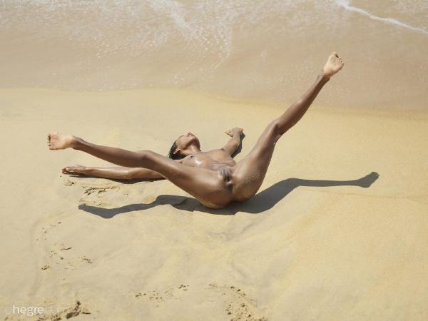 Chloe naked beach acrobatics #41