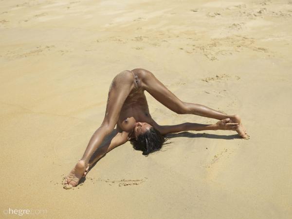 Chloe naked beach acrobatics #49
