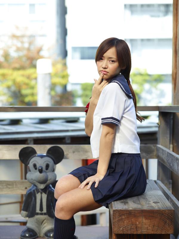 Mayuko Japanese school uniform #6